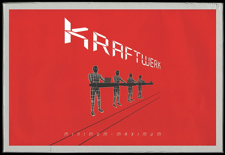 Kraftwerk, Synthpop, communication, red, text, western script, HD wallpaper