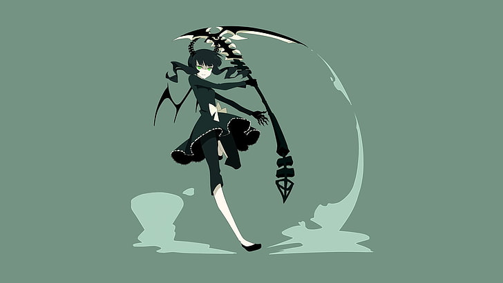 black and white bird painting, anime, Black Rock Shooter, Dead Master