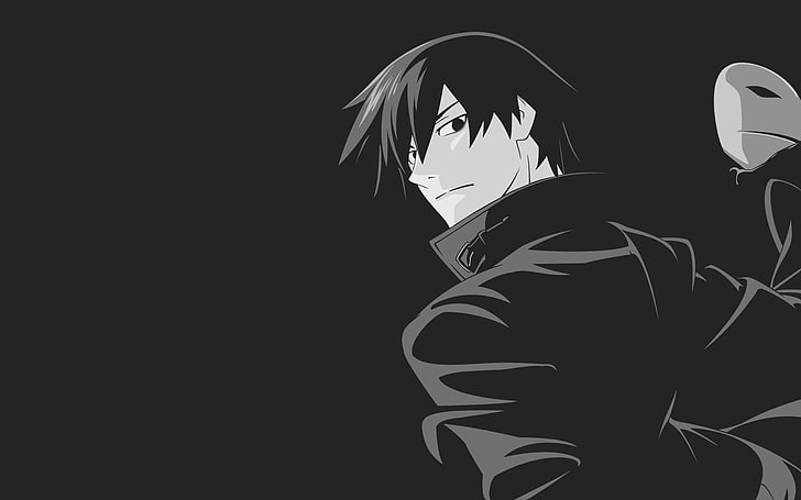 HD wallpaper: male anime character, Darker than Black, Hei, black  background | Wallpaper Flare