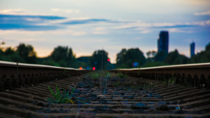 railway, photography, HD wallpaper