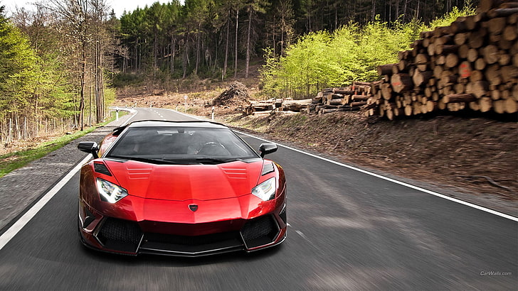 Lamborghini Aventador, car, Super Car, road, vehicle, transportation, HD wallpaper