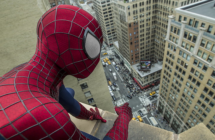Spider-Man, roof, the city, fiction, street, comic, The Amazing Spider-Man