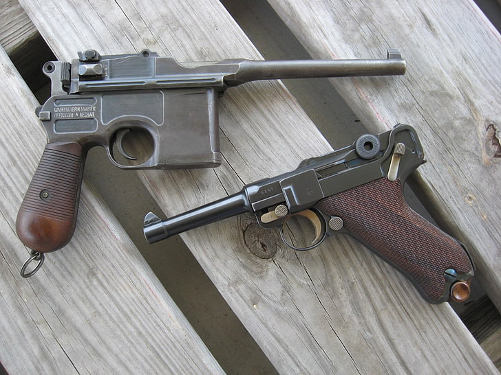 Weapons, Mauser Pistol, gun, handgun, wood - material, crime