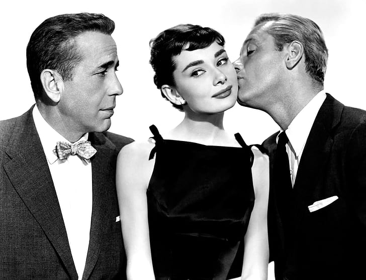 retro, 1954, Audrey Hepburn, Sabrina, Walter Hampden, Humphrey Bogart, HD wallpaper