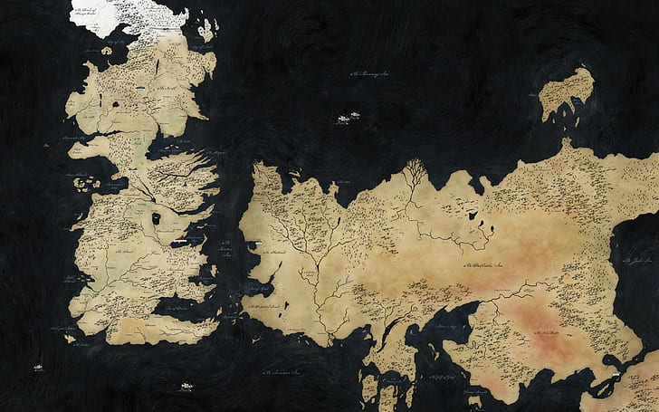 Game of Thrones Song of Ice and Fire Map Westeros HD, fantasy