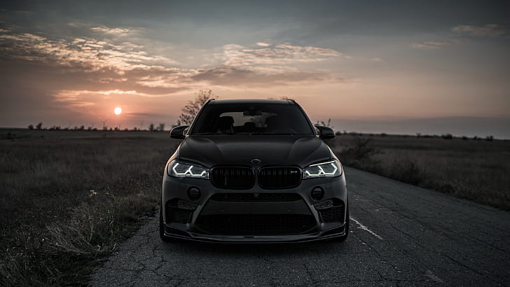 sunset, front view, 2018, BMW X5, X5M, Z Performance, HD wallpaper