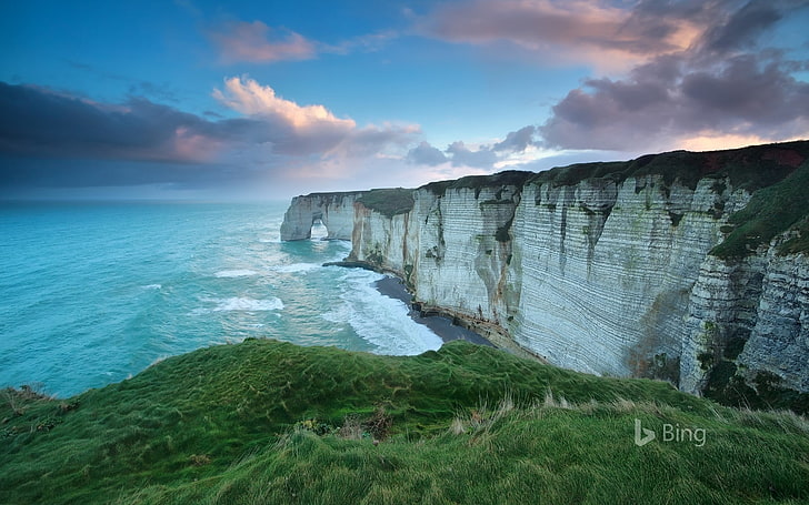 Normandy Cliff of Etretat France 2017 Bing Wallpap.., water, beauty in nature, HD wallpaper