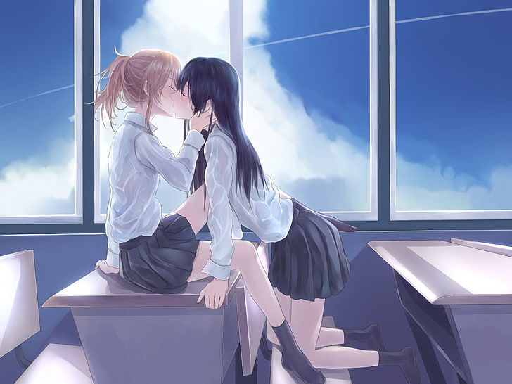 aihara, anime, citrus, kiss, mei, schoolgirls, tagme, yuri