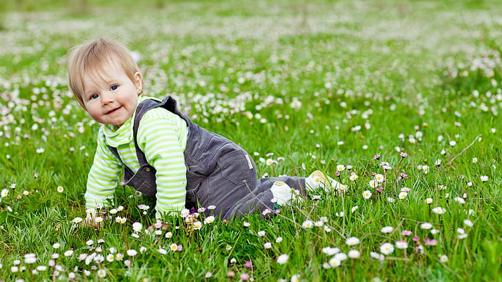 HD wallpaper: Child, Children, Happy, Play, Cute, Joy, Garden, Grass,  Flowers | Wallpaper Flare