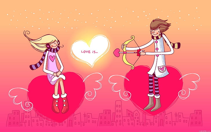 HD wallpaper: A boy and a girl's love heart | Wallpaper Flare