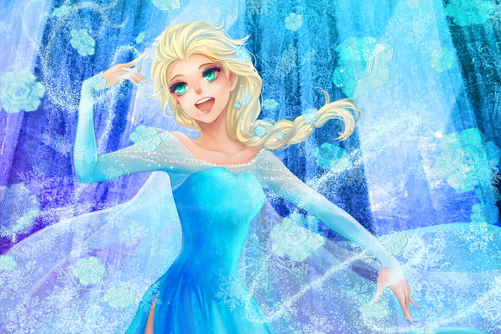 cartoon, Frozen (movie), young women, one person, young adult, HD wallpaper