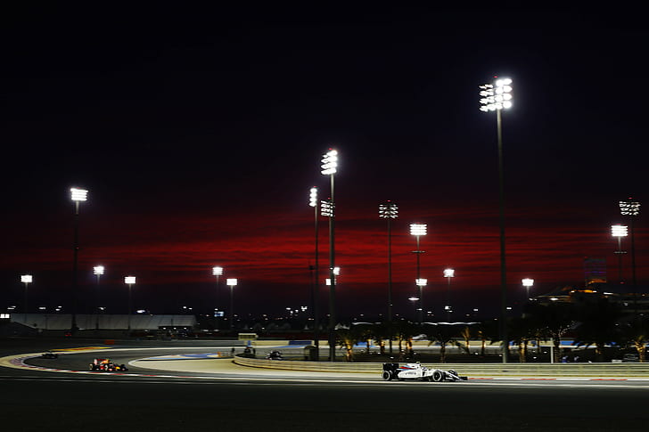 Formula 1, Williams F1, night, illuminated, transportation, HD wallpaper
