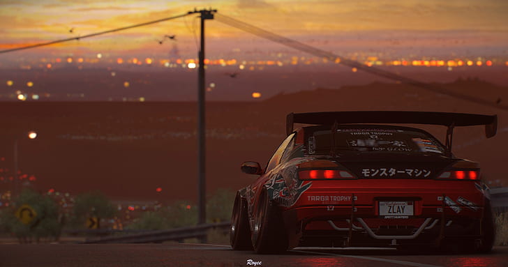 sunset, Silvia, Nissan, NFS, tuning, Electronic Arts, Need For Speed Payback, HD wallpaper