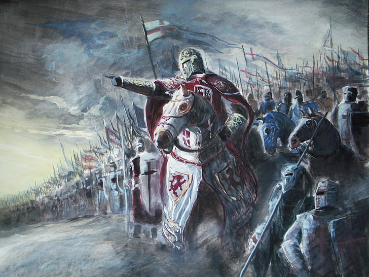 Fantasy, Knight, Armor, Army, Crusade, Warrior, HD wallpaper