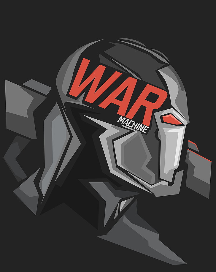 black and gray War Machine graphic wallpaper, Marvel Heroes, Marvel Comics