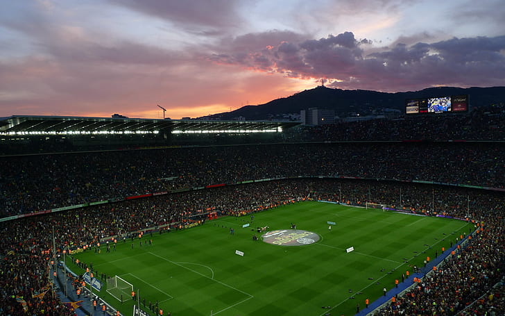 football, Spain, arena, stadium, Nou camp, Barcelona, camp Nou, HD wallpaper