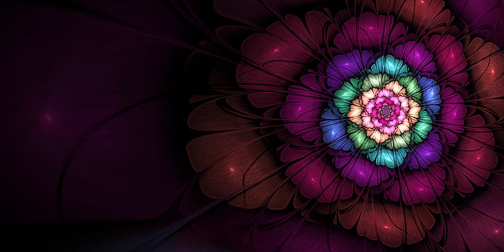 fractal apophysis mathematics golden ratio fibonacci sequence flowers digital art 3d fractal flowers, HD wallpaper