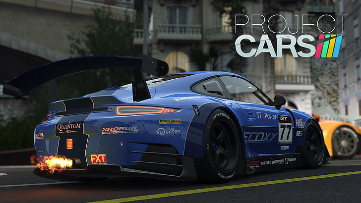 Project Cars cover, video games, mode of transportation, text, HD wallpaper