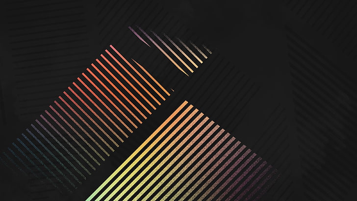untitled, abstract, lines, beige, black background, architecture, HD wallpaper