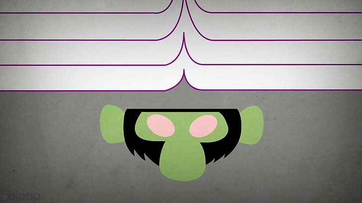 Mojo Jojo, Powerpuff Girls, Blo0p, villains, monkey, minimalism, HD wallpaper