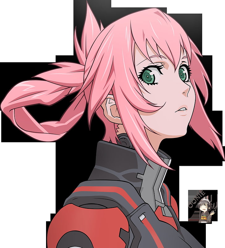 HD wallpaper: pink haired female anime illustration, girl, green eyes,  women | Wallpaper Flare