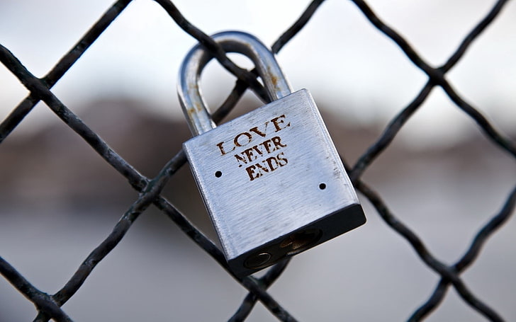 stainless steel padlock, love, symbolic, eternity, romance, mesh
