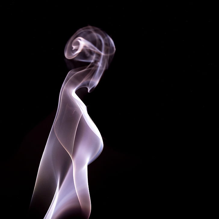 purple flame illustration, ghost, smoke, Explored, Studio, Nikon  D7100