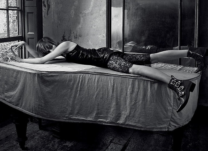 Edie Campbell, model, women, lying down, one person, real people