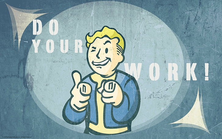 Fallout 3, Pip Boy, Vault Boy, HD wallpaper