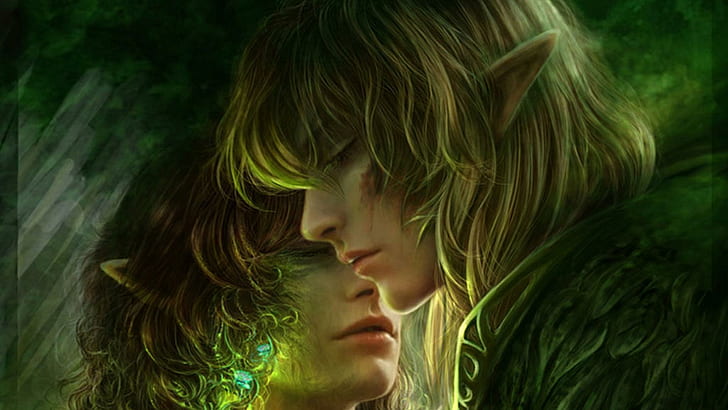 HD wallpaper: Elven Romance, fantsy, love, elves, green, magic, 3d and  abstract | Wallpaper Flare