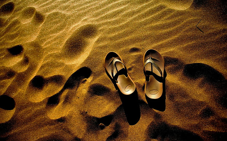 sand, shoes, HD wallpaper
