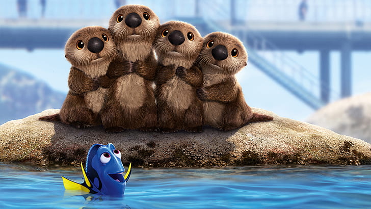 Sea Lions, Pixar, Finding Dory, Animation, 5K
