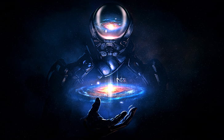 N7, Mass Effect: Andromeda, fan art, video games, HD wallpaper