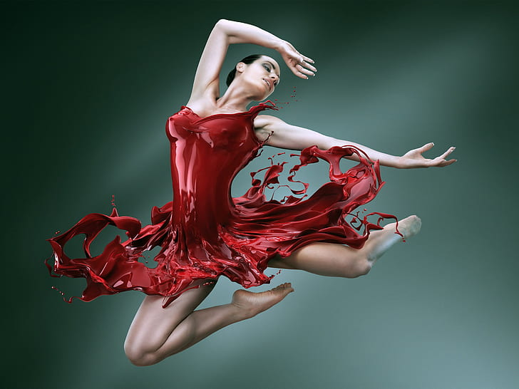 Dance of the red skirt girl