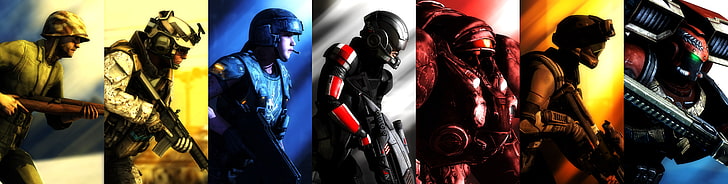 assorted-color character wallpaper, war, soldiers, starcraft