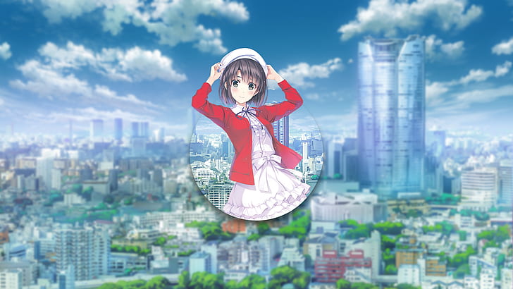anime, nature, landscape, blurred, shapes, Saenai Heroine no Sodatekata, HD wallpaper