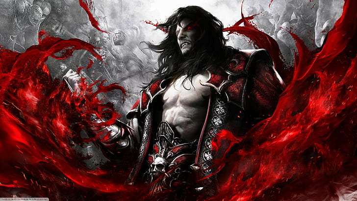 video games castlevania castlevania lords of shadow 2, red, HD wallpaper