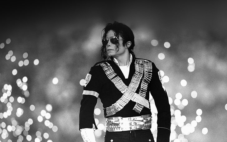 michael, jackson, bw, concert, king, of, pop, one person, front view