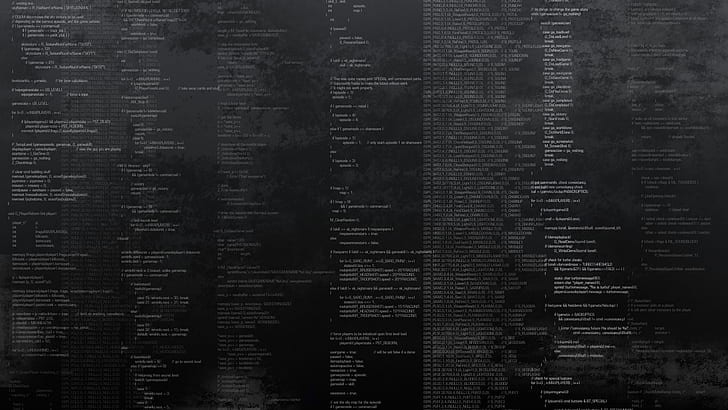 Code HD, black, black and white, hacker, matrix