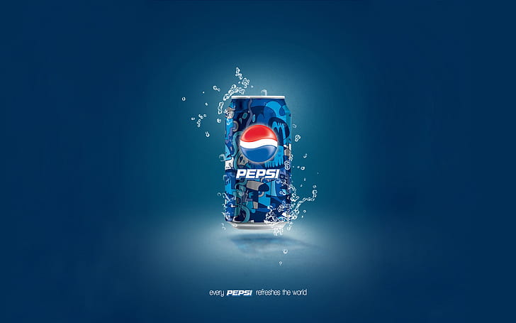 Pepsi Can, soda, refresh, blue