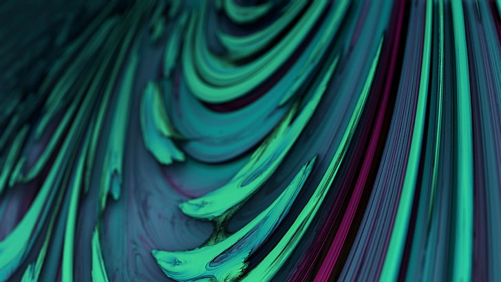 green and red water ripple, abstract, 3D, painting, colorful