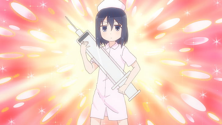 anime, nurse outfit, syringe, anime girls