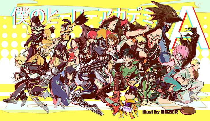 Anime, My Hero Academia, Denki Kaminari, Eijiro Kirishima, Fumikage Tokoyami, HD wallpaper