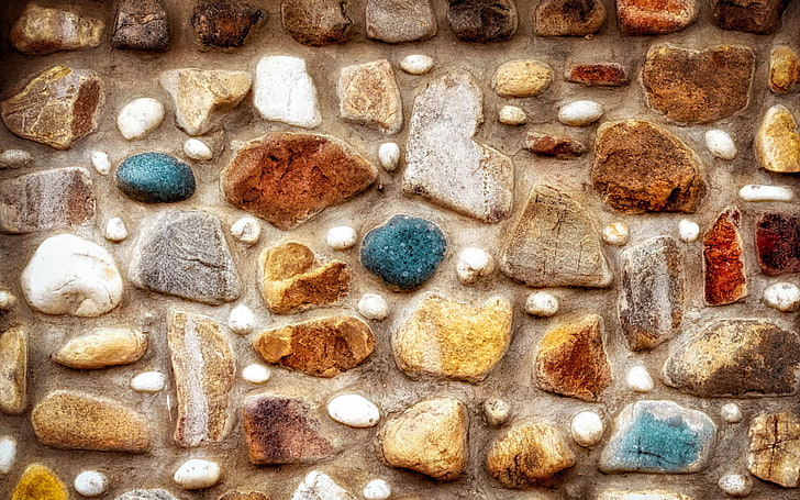 colorful, wall, stones, full frame, no people, food, food and drink, HD wallpaper