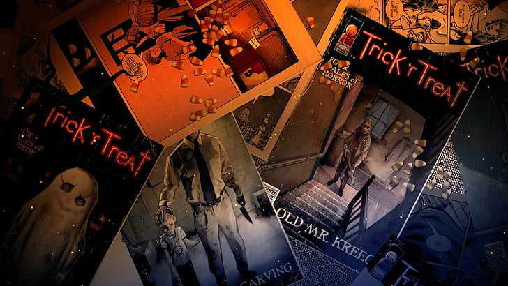 dark, film, halloween, horror, movie, thriller, treat, trick