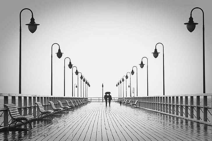 affection, and-white, b&w, benches, black, black and white, HD wallpaper