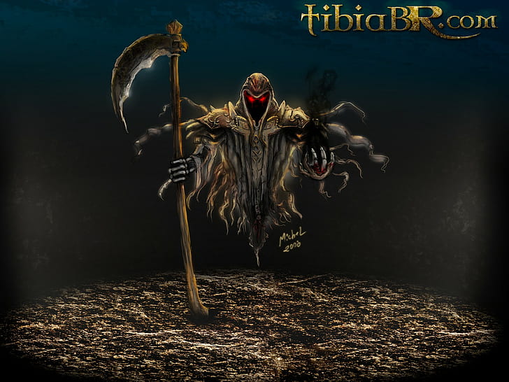 Tibia, PC Gaming, RPG, Creature, Drawing, Sickle