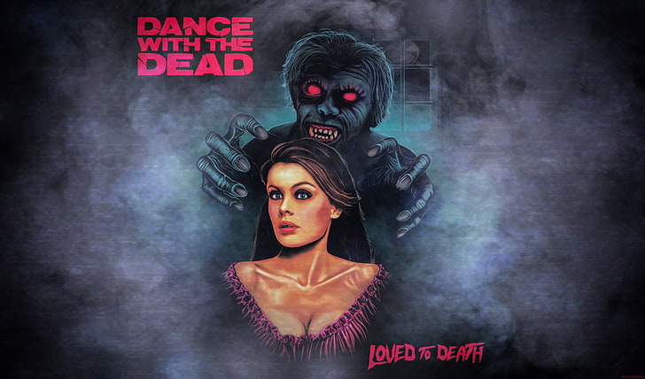 artwork, synthwave, cover art, album covers, Dance With The Dead, HD wallpaper