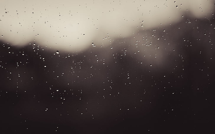 untitled, water drops, water on glass, sepia, wet, rain, no people, HD wallpaper