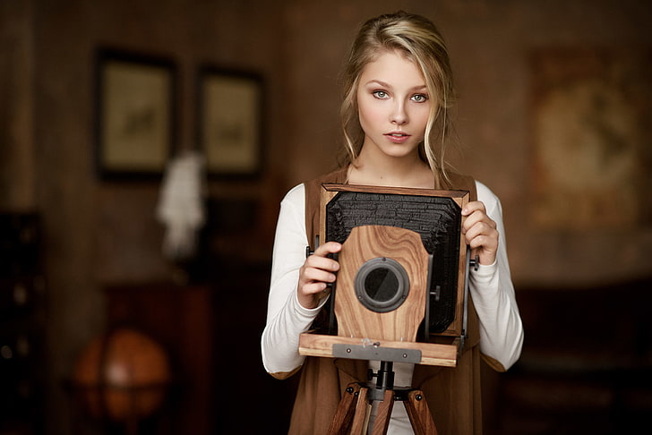 Alice Tarasenko, women, model, Maxim Guselnikov, looking at viewer, HD wallpaper